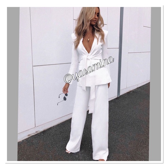 Zara belted blazer+ pants bloggers favorite - Picture 8 of 16